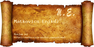 Matkovics Enikő névjegykártya